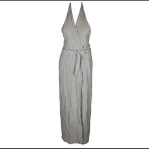 Max Studio London Light Grey wide legged Jumpsuit